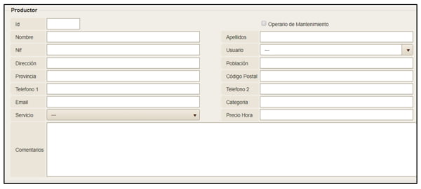 Imagen 1.9. Creación de Productores