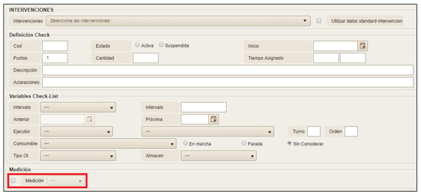 Imagen 3.14. Configuración de Medición Obligatoria