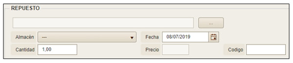 Imagen 4.4. Consumo de un Repuesto en una OT