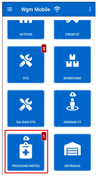 Procesar Partes de Averías